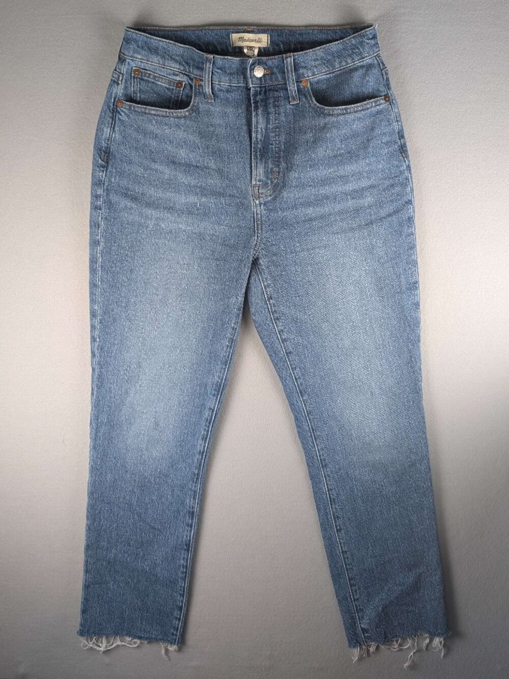 Madewell The Perfect Vintage Jeans Raw Frayed Hem High Rise